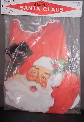 Vintage Dennison Santa Claus Jointed Die Cut Christmas Wall Hanging SEALED 57  • $99