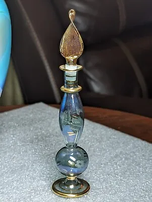 VTG Iridescent Persian Style Hand Blown Etched Miniature Iridescent Perfume  • $20