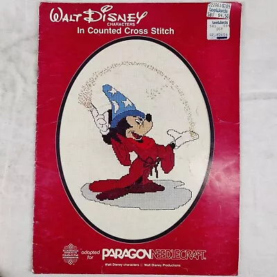 1983 Vtg Walt Disney Characters Mickey Mouse Bambi Needlepoint Cross Stitch • $25.64