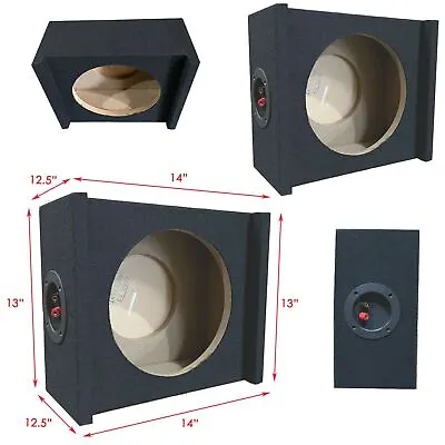 2x Shallow Single 10  Sealed Truck Subwoofer Enclosure 5/8  MDF Sub Boxe • $74.99