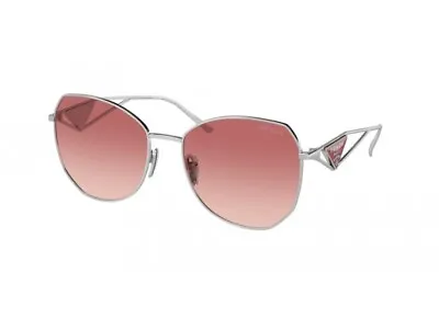 $555.38 • Buy Prada Sunglasses PR 57YS  1BC09Q Silver Red Woman