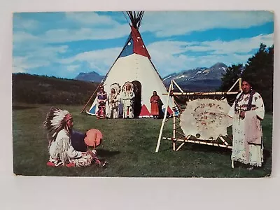 Postcard BLACKFEET INDIANS Glacier National Park Montana Rockies C1954 • $4.99