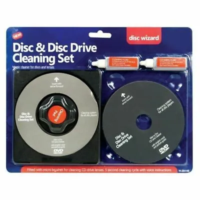 DVD CD CLEANING KIT Laser Lens Cleaner For PS4 PS5 XBOX 360 BLU RAY PLAYER • £6.49