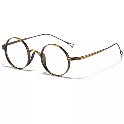 Unisex Classic Titanium Retro 45mm Spectacle Glasses Round Eyeglass Frames B • $23.89