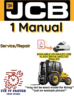 Jcb 930 Rough Terrain Forklift Service Repair Shop Manual Pdf Usb • $50
