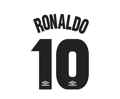 £11.50 • Buy Ronaldo 10 Inter Milan 1997-1998 Away Football Nameset For Shirt