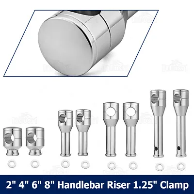2  4  6  8“ APE Hanger Handlebar Risers 1-1/4  Clamp For Harley Dyna FXDF FXDWG  • $44.99