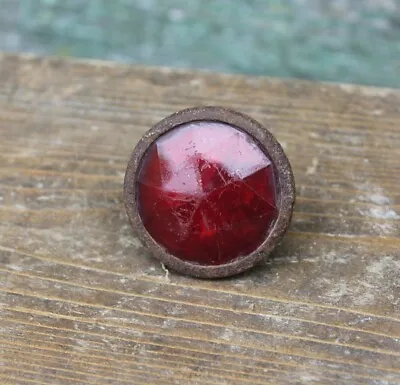 VINTAGE OLD ORIGINAL BICYCLE REAR REFLECTOR RED GLASS SOVIET UNION STALIN 1940s  • $45