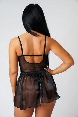 Sheer Micro Mini Skirt Women's Rara Lycra Party Black Unlined High Waist 6-24 • $24.77