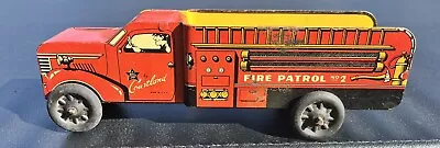 Vintage Walt Reach Toy Courtland Tin Litho Truck Fire Patrol No 2 • $40