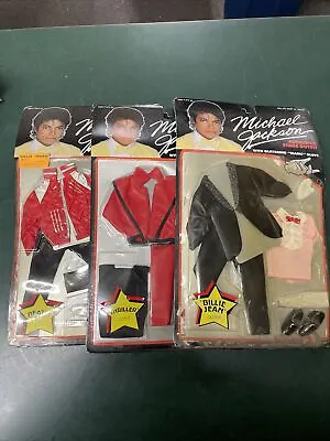 Lot Of 3 MICHAEL JACKSON Doll Stage Outfit Beat It Billie Jean Thriller • $74.99