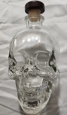 CRYSTAL HEAD VODKA Glass Skull Empty Bottle 750ML Original Cork Dan Aykroyd • $15