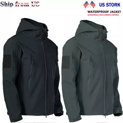 $29.69 • Buy Men's Waterproof Work Tactical Soft Shell Men Jacket Military Coat Wind Breaker