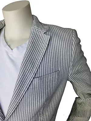 HUGO Hugo Boss Mens 42R Seersucker Blazer Jacket Sport Suit Coat • $55