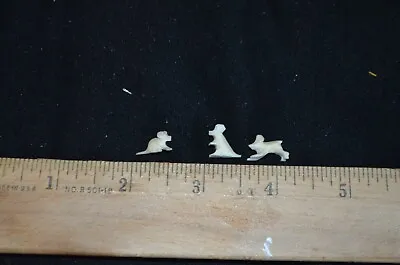 Vintage Miniature Dollhouse Artisan Hand Carved Mice Lot Of 3 Bovine Bone • $39.99