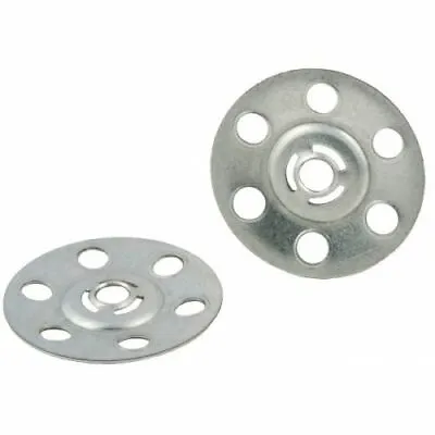 35mm Metal Insulation Discs Washers Wall And Ceiling Fixings Plasterboard Repair • £10.49