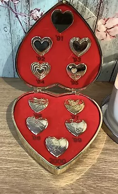 Vintage Variety Club Set Of 10 Pin Badges Gold Heart Day In Display Case • £16.99