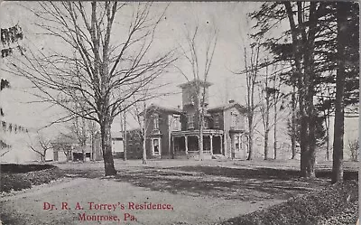 Montrose PA: Dr. R.A. Torrey's Residence - Vintage Pennsylvania Postcard • $8.79