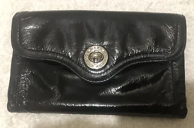 Marc Jacobs Large Tri-Fold Wallet Black Patent Leather • $69.99