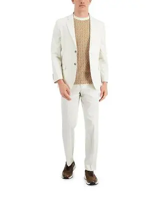 Nautica Men's Modern-Fit White / Cream Cotton Suit 36R / 30 X 32 • $52