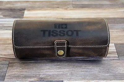 Vintage Style Tissot Leather Watch Roll - 3 Slot Watch Display Storage Case • $39.99