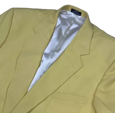 Woolrigh Men's Linen Blend 2-Button Blazer Yellow • 46R • $76.99