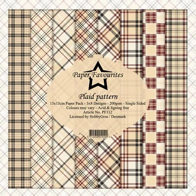 £5.50 • Buy New Dixi Craft  Paper Favourites 15cm X 15cm Paper Pad Plaid Pattern 