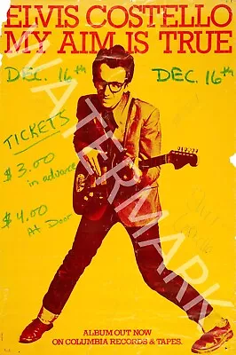 Elvis Costello - My Aim Is True - 1977 Vintage Music Poster • $32.07