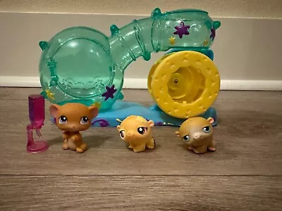 RARE 2004 Littlest Pet Shop Happy Hamster Habitrail WheelTunnel Water Pets • $29.99