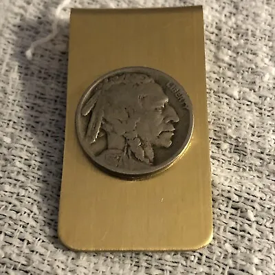Buffalo Nickle Gold Money Clip New Dates Vary Five Cents • $15.99