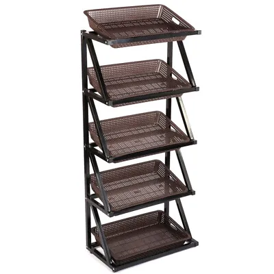 Retail Display Rack Market Shelf Merchandiser Fruit Vegetable Snack Basket • $145.99