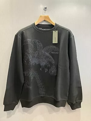 Maharishi Winter Eagle Embroidered Sweatshirt Col Black RRP£320.00 Size L • £150