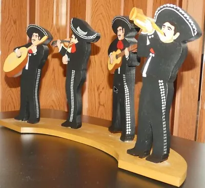 Handcrafted And Handpainted Mariachi 4-Member Band 9 - 10 Inches Tall • $175