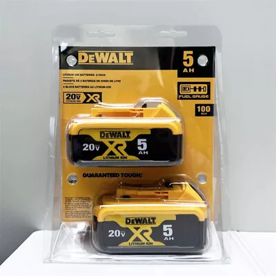 2 PACK  Dewalt DCB205 20V MAX XR 5.0 Ah Compact Li-ion Power Tool Battery • $40