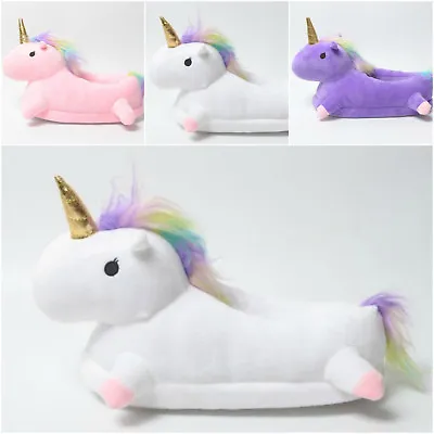 $39.64 • Buy Slipper Unicorn Adult Woman Slippers Unicorns 3 Colors Available X