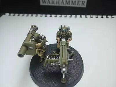 Warhammer 40k Astra Militarum Cadian Heavy Weapons Squad Painted • £29.50