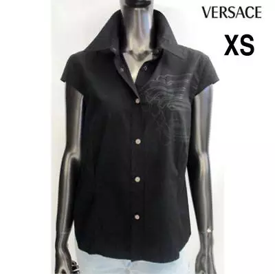 Versace Sports Sleeveless Blouse Sleeveless Black Women's US XS Authentic • $169.99