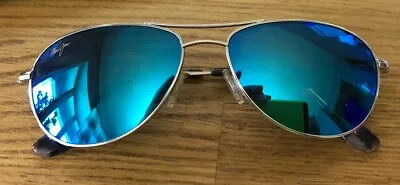 Maui Jim Baby Beach MJ-245-17 Silver Sunglasses 56[]18-120 Japan FRAMES ONLY • $40