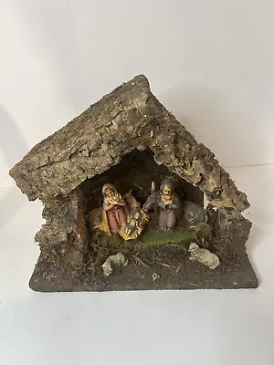 Vintage Nativity Set Wood Creche Rustic Wood Made In Italy • $45