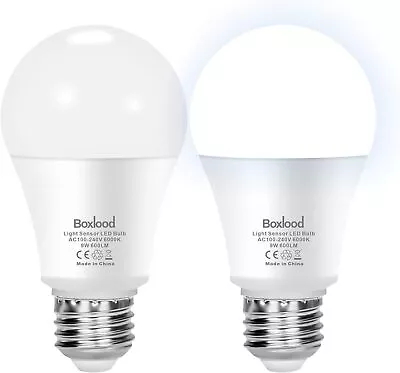 Boxlood Dawn Till Dusk Light Bulbs 9W 60Watt Equivalent E27 Light Sensor LED... • £20.11