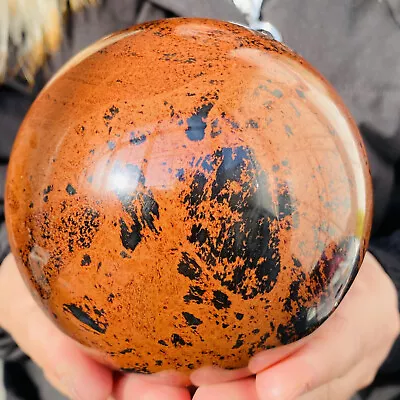 Natural Red Mahogany Obsidian Quartz Crystal Sphere Ball Healing 1420g • $0.99