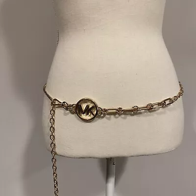 Michael Kors Women's Gold Tone Logo Waist Chain Belt Adjustable • $20.76