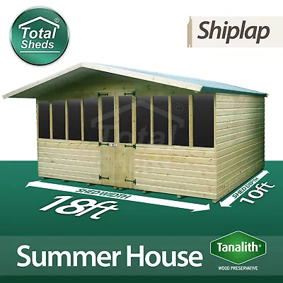 18 X 10 SUPREME SUMMER HOUSE LOG CABIN WOODEN SHED TOP QUALITY GRADED TIMBER • £3199.88