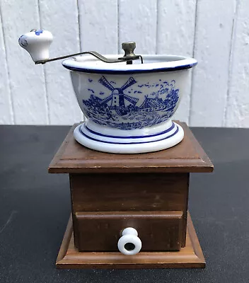 Vintage Mr. Dudley International Coffee Grinder Ceramic Dutch Windmill Design • $29.99