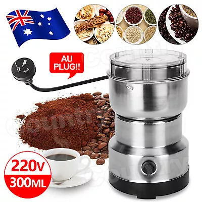 Electric Coffee Grinder Grinding Milling Bean Nut Spice Matte Blender 220V AU • $14.75