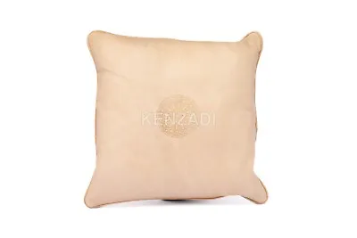 Decorative Moroccan Handmade Leather Throw Pillow Covers 16 X 16 In By Kenzadi • $59.99