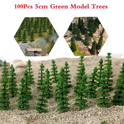 100Pcs Model Trees Train Railroad Diorama Park Landscape Scenery HO Scale 50mm • $11.69
