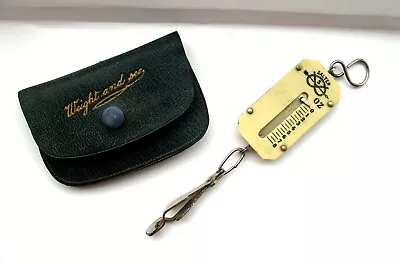 Vintage Salter 8oz Letter Scales Pocket Sized Pouch Case Hanging  Weight & See • $12.27