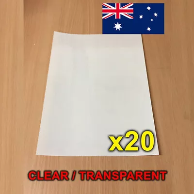 X20 A4 Clear Transparent Glossy Self Adhesive Sticker Print Paper Label Laser • $12.50