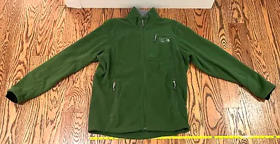 Mountain Hardwear Fleece Jacket Size Medium Green Full Zip Fleece Outdoor Mens • $13.84